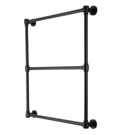 Kingston Brass 30" x 32" Wall Mount Towel Rack, Matte Black DTM323030